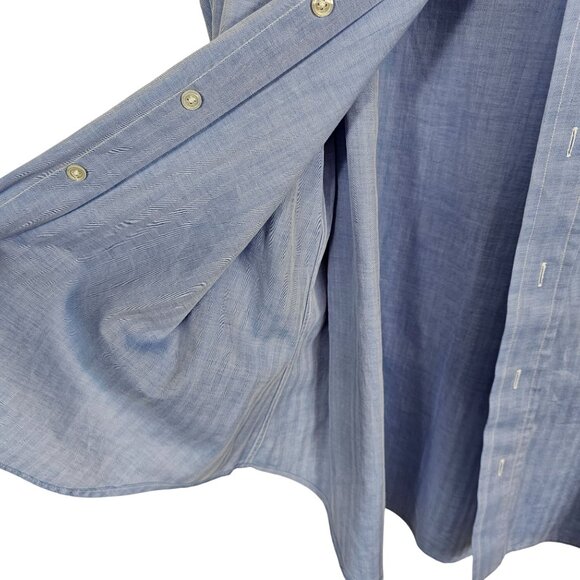 Graham & Gunn Men S* Dress Shirt Light Blue Business Casual Modest Neutral Shirt - Picture 13 of 16